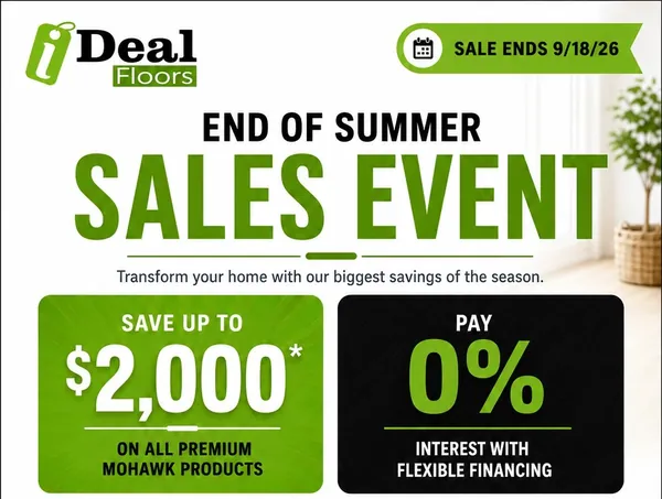 Mohawk Promotion ideal Floors Save up to $2000
